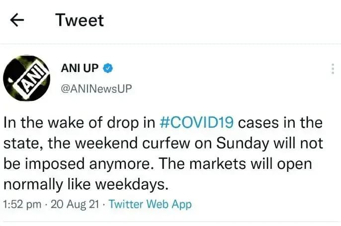 U.P. में रविवार को लॉकडाउन खत्म, सीएम योगी का बड़ा फैसला।