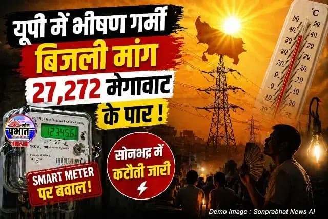 Sonbhadra News : भीषण गर्मी में बिजली संकट गहराया, मांग 27,272 मेगावाट के पार