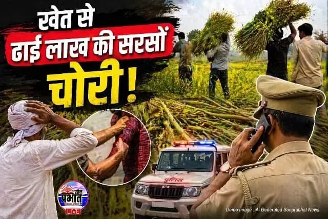 Sonbhadra News : खेत से ढाई लाख की सरसों चोरी, विरोध करने पर मारपीट.