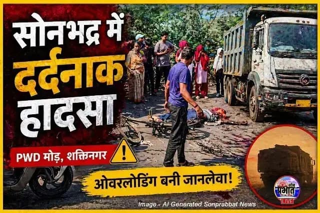 Sonbhadra : तेज रफ्तार ट्रेलर की चपेट में आकर अज्ञात व्यक्ति की दर्दनाक मौत, मचा हड़कंप 