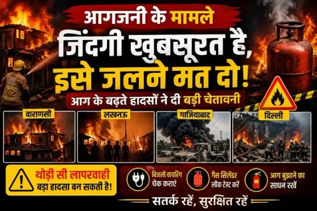 UP News : आगजनी के मामले : जिंदगी खूबसूरत है, इसे जलने मत दो — आग के बढ़ते हादसों ने दी बड़ी चेतावनी।