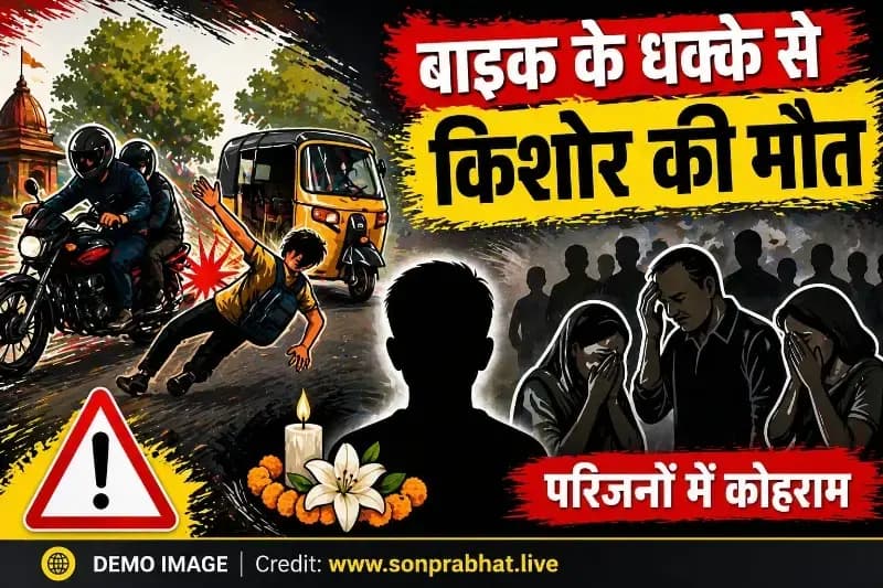 बाइक के धक्के से घायल किशोर की इलाज के दौरान मौत, परिजनों में कोहराम
