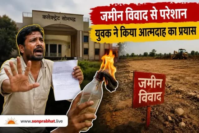 जमीन विवाद से परेशान युवक ने कलेक्ट्रेट में आत्मदाह का किया प्रयास