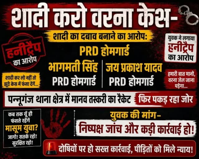 पन्नूगंज क्षेत्र में मानव तस्करी व शादी के नाम पर ब्लैकमेलिंग के आरोप, एसपी से जांच की मांग