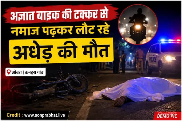 अज्ञात बाइक की टक्कर से नमाज पढ़कर लौट रहे अधेड़ की मौत, सीसीटीवी खंगाल रही पुलिस