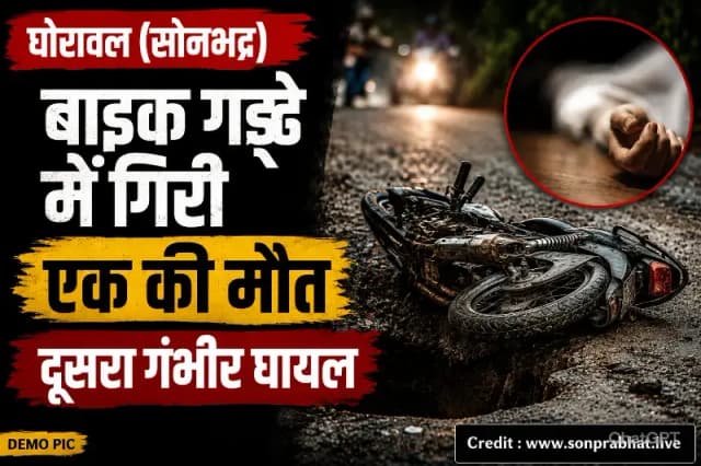 बारात में जा रहे दो युवकों की बाइक गड्ढे में गिरी, एक की मौत, दूसरा गंभीर घायल