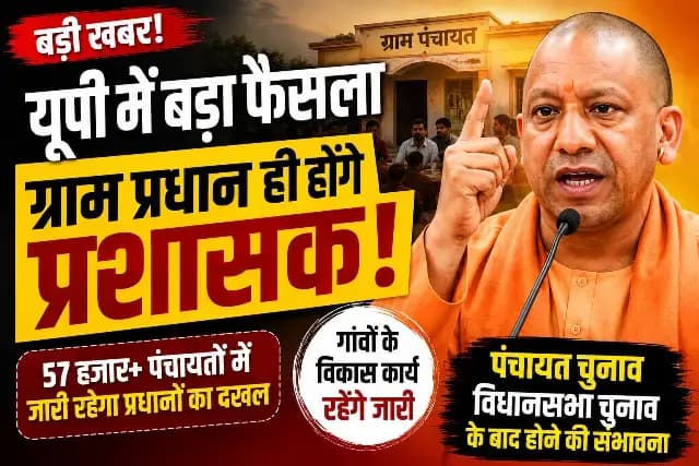 पंचायत चुनाव अब विधानसभा चुनाव 2027 के बाद होने के संकेत, यूपी सरकार ने ग्राम प्रधानों को बनाया प्रशासक.