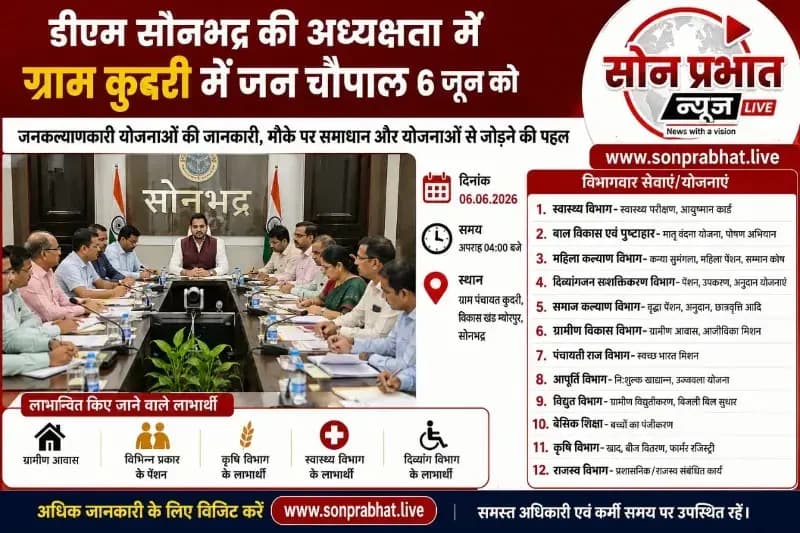 डीएम की अध्यक्षता में ग्राम कुदरी में जन चौपाल 6 जून को, ग्रामीणों को मिलेगा योजनाओं का सीधा लाभ