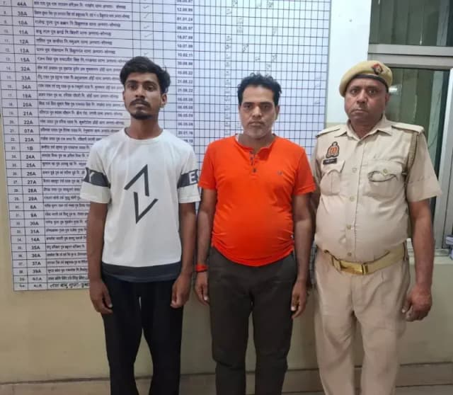 अनपरा पुलिस ने दो वारंटी अभियुक्तों को किया गिरफ्तार