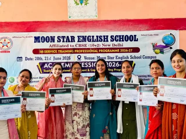 म्योरपुर : अंतरराष्ट्रीय योग दिवस मनाते हुए मून स्टार इंग्लिश स्कूल में संपन्न हुआ दो दिवसीय व्यावसायिक विकास एवं क्षमता संवर्धन कार्यक्रम ।