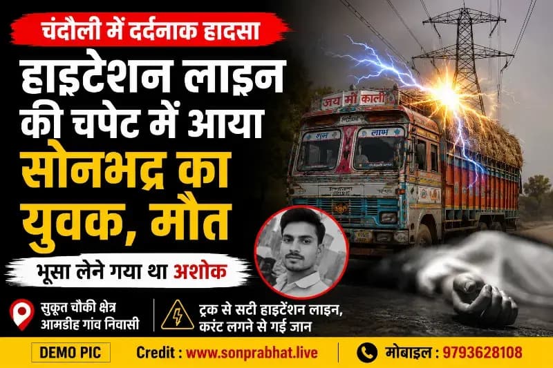 हाइटेंशन लाइन की चपेट में आने से युवक की मौत, भूसा लेने गया था अशोक