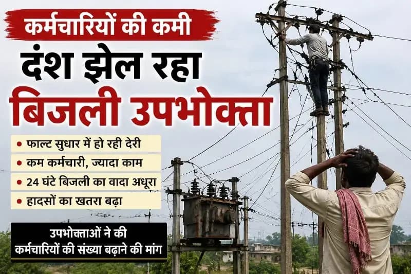 कर्मचारियों की कमी का दंश झेल रहे बिजली उपभोक्ता, फाल्ट सुधार में हो रही देरी