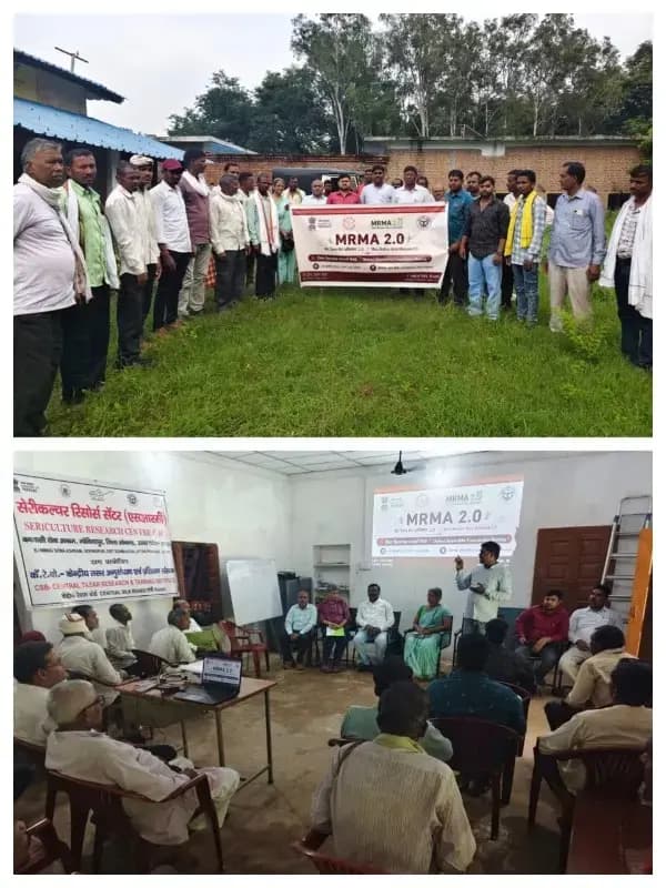 बनवासी सेवा आश्रम में रेशम उत्पादन पर मंथन,किसानों को दी तकनीकी व सहकारिता की जानकारी