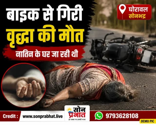 नातिन के घर जा रही वृद्धा की बाइक से गिरकर मौत
