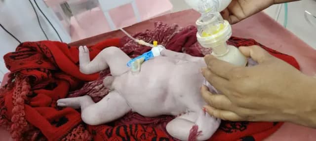 घोरावल सीएचसी में प्रसव के बाद नवजात के जननांग में असामान्यता, जिला अस्पताल रेफर