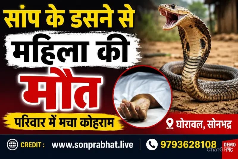 सांप के डसने से महिला की मौत, परिवार में मचा कोहराम