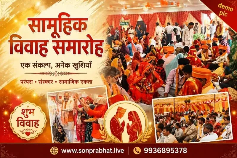 मुख्यमंत्री सामूहिक विवाह योजना में 60 जोड़े परिणय सूत्र में बंधे