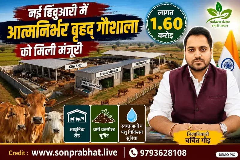 डीएमएफ फंड से नई हिंदुआरी में 1.60 करोड़ की आत्मनिर्भर वृहद गौशाला बनेगी