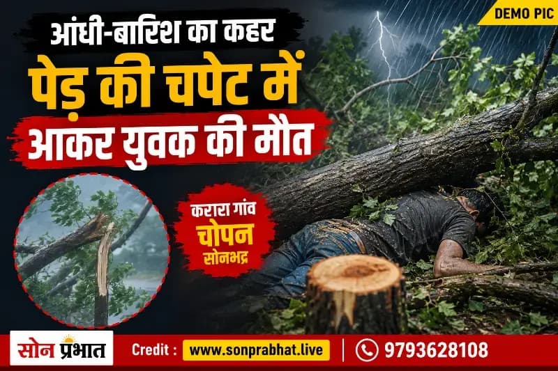 आंधी-पानी का कहर,पेड़ की चपेट में आने से युवक की मौत