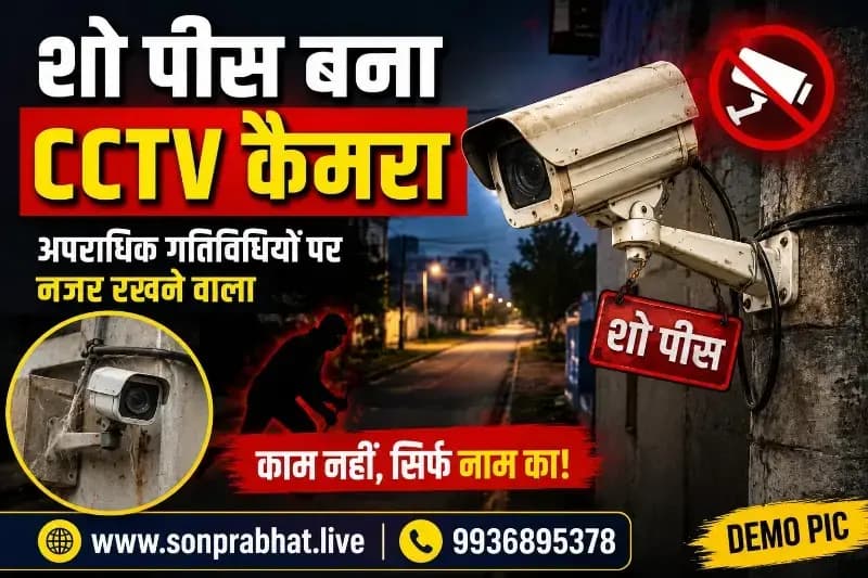 शोपीस बना अपराधिक गतिविधियों पर नजर रखने वाला पुलिस विभाग द्वारा लगाया गया सीसीटीवी कैमरा.