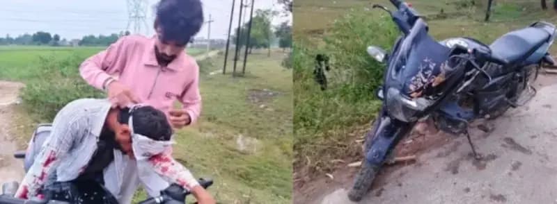 Crime news:बदमाशो ने युवक पर लाठी-डंडों से किया हमला, बाइक तोड़ने और 20 हजार रुपये लूटने का आरोप