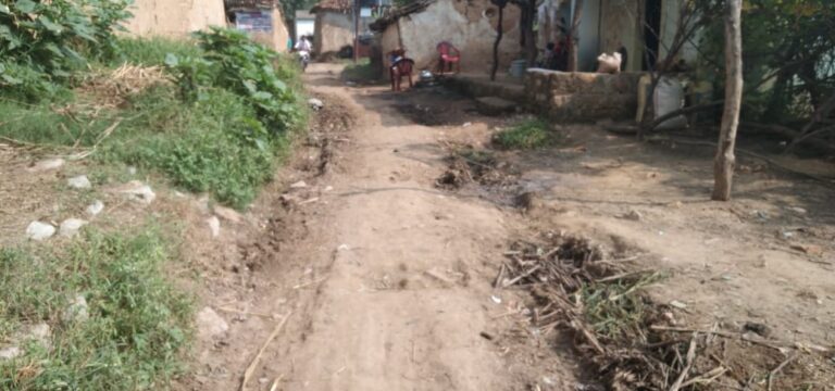 गलियों का हाल बदहाल,अपने बदहाली की आंसू रो रही गांव की गलियां।