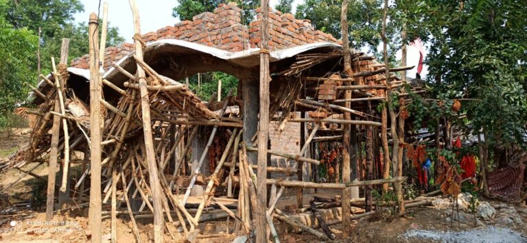 मन्दिर निर्माण को वन विभाग ने रोका ,आक्रोश।