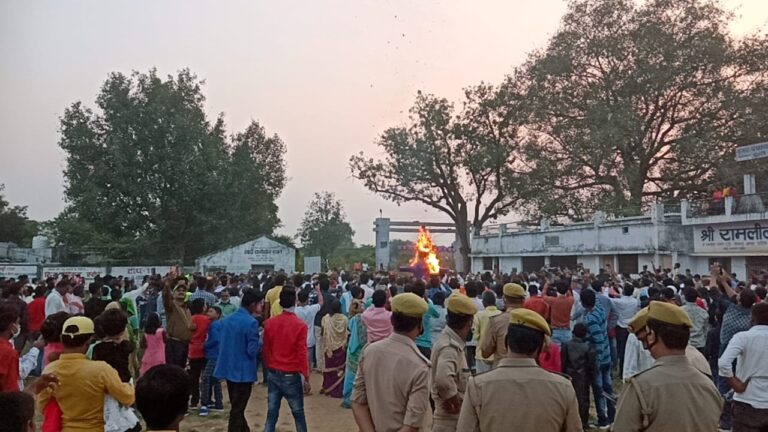 सौहार्दपूर्ण माहौल में विजयादशमी का पर्व उल्लास पूर्वक मनाया गया।