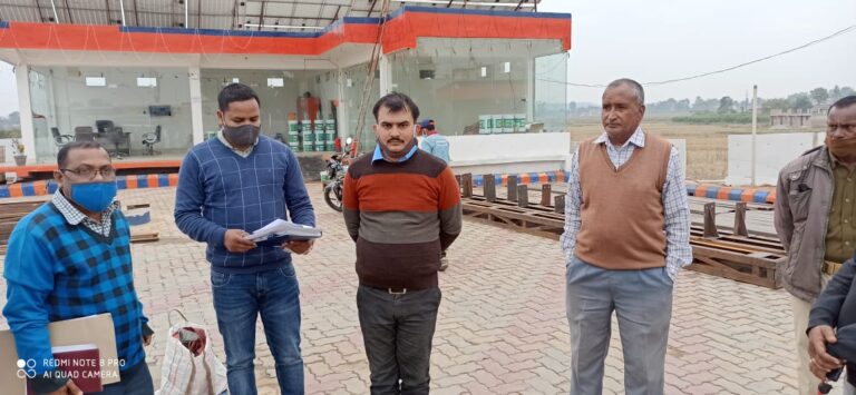 पेट्रोल पंप की हुई जांच,दिए आवश्यक दिशानिर्देश।