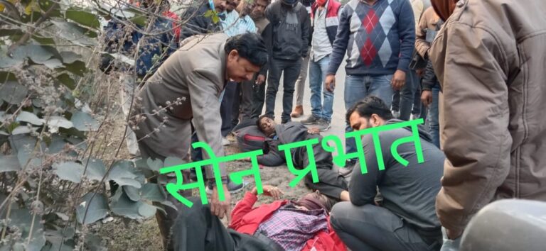 बाइक दुर्घटना में दो युवक घायल।