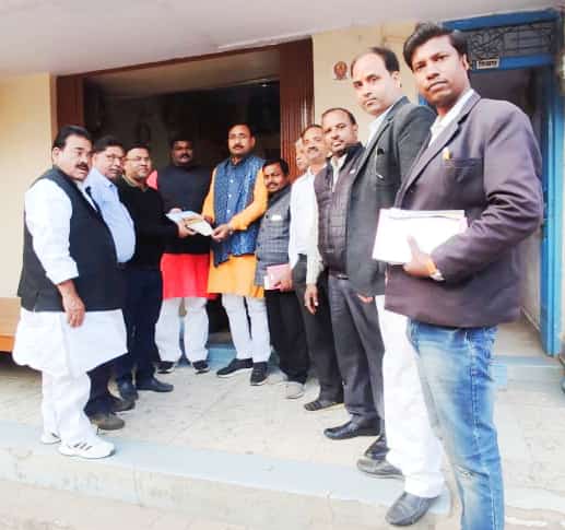 मर्यादा पुरुषोत्तम श्री राम की अयोध्या धाम में भव्य मंदिर निर्माण हेतु समर्पण अभियान दुद्धी में चलाया गया।