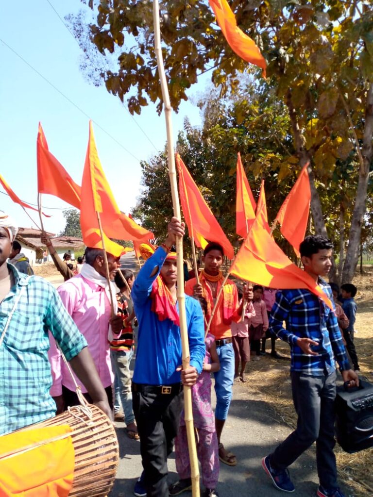 श्री राम मंदिर निधि समर्पण अभियान न्याय पंचायत किरबिल में किया गया।