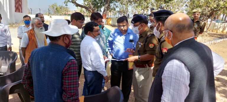 राष्ट्रपति के आगमन को लेकर आला अधिकारियों ने किया स्थलीय निरीक्षण।