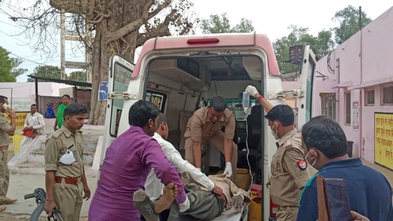 दो मोटरसाइकिल की भिड़ंत में एक गम्भीर रूप से घायल, ट्रामा सेंटर रेफर।