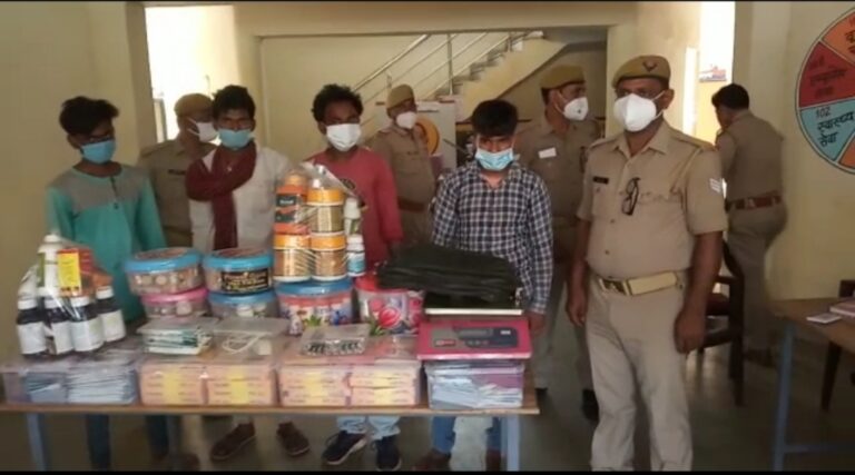 चोरी का पर्दाफाश – 48 घंटे के भीतर चोरी का खुलासा , 2 लाख 3 हज़ार के माल के साथ 4 अभियुक्त गिरफ्तार