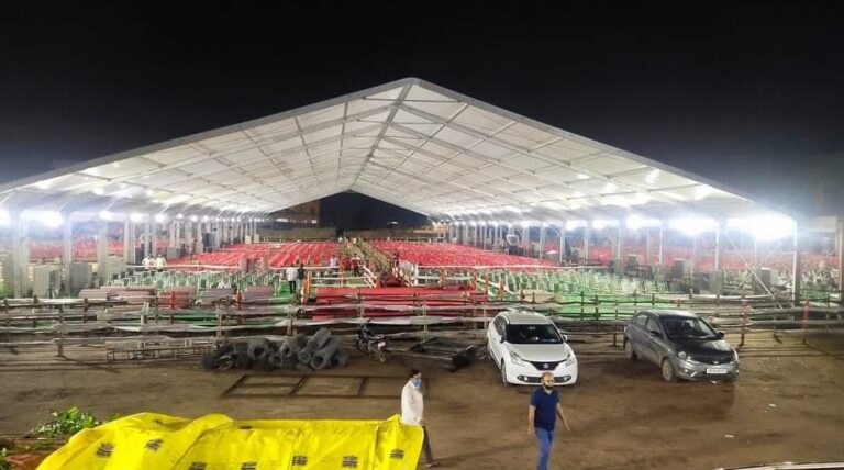 नगर के जीआईसी मैदान में बने जर्मन हैंगर में गृहमंत्री करेंगे जनसभा को संबोधित