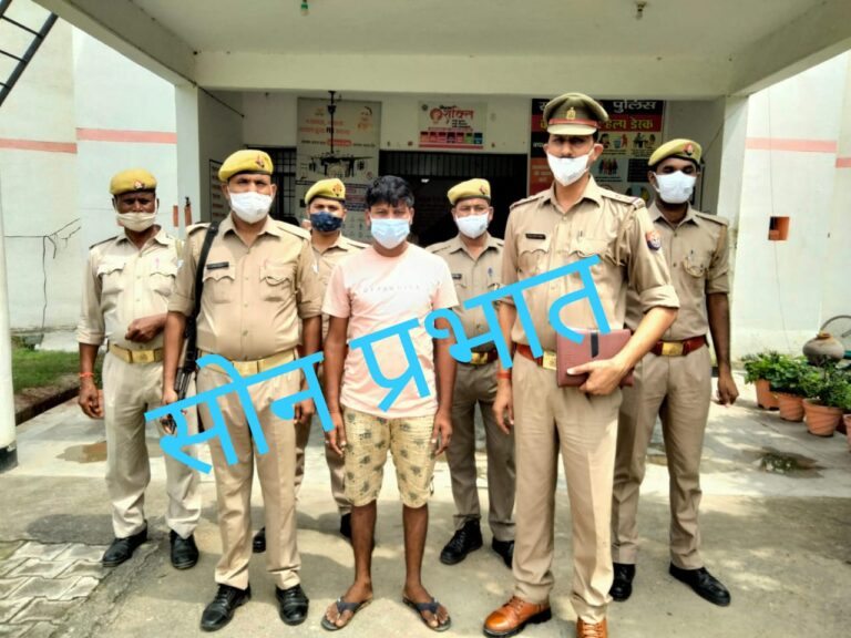 डाला खनिज जांच चौकी से ट्रक लेकर भाग रहे चालक को किया गिरफ्तार।