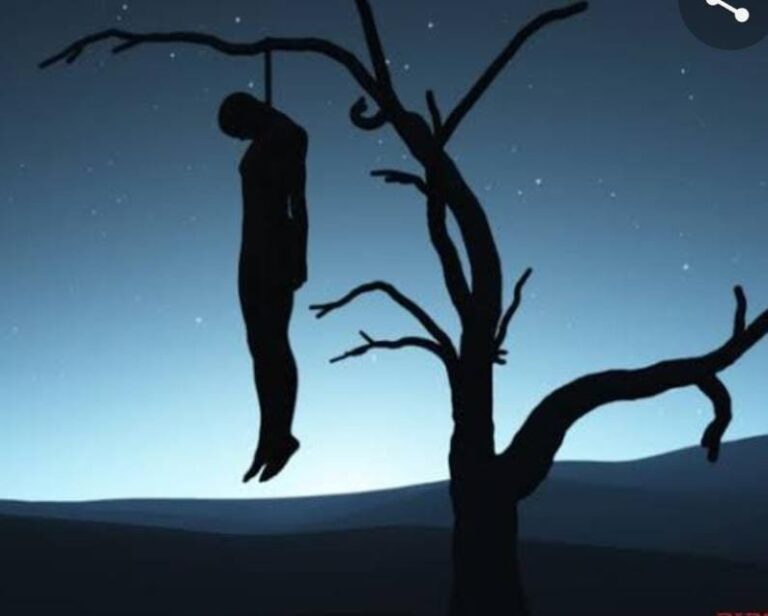 फांसी लगाकर युवक ने की आत्महत्या।