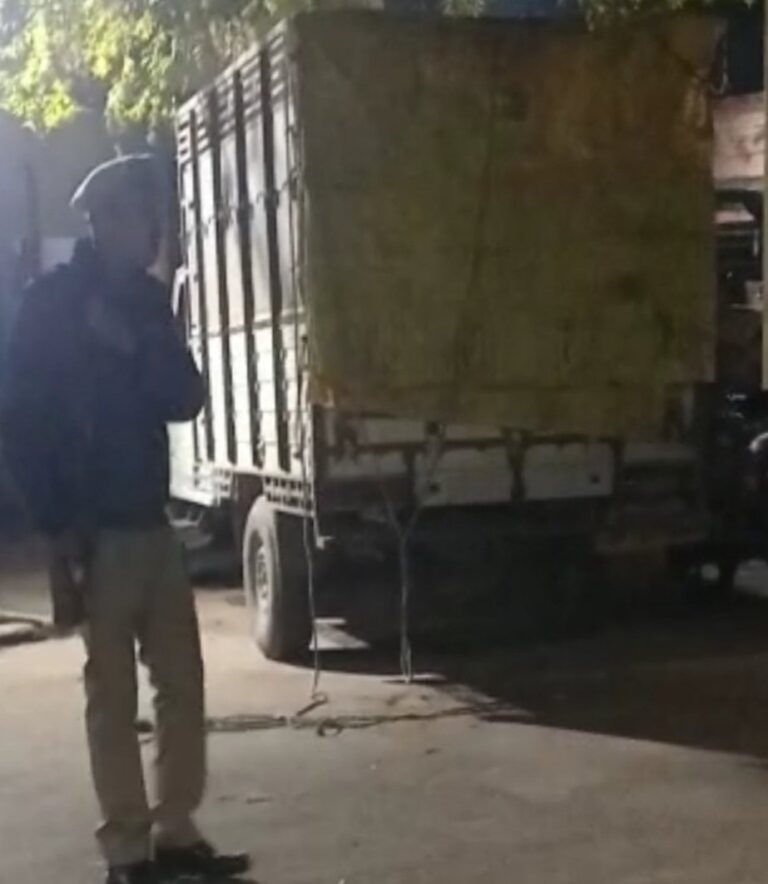 कौड़िहार प्रयागराज से झारखंड राज्य की ओर जा रही दो पिकप लदी नौ पशुओं के साथ दो को पुलिस ने गश्त के दौरान पकड़ा।