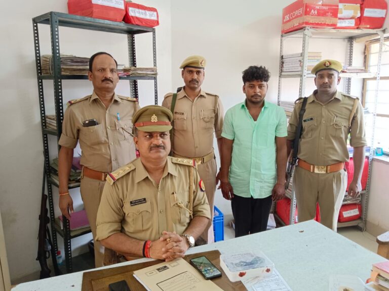 सोनभद्र : हर्ष फायरिंग में हुई हत्या मामले में हत्यारा दूल्हा गिरफ्तार।