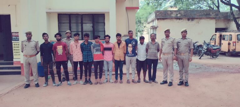 शांति भंग में दस लोगों का चालान