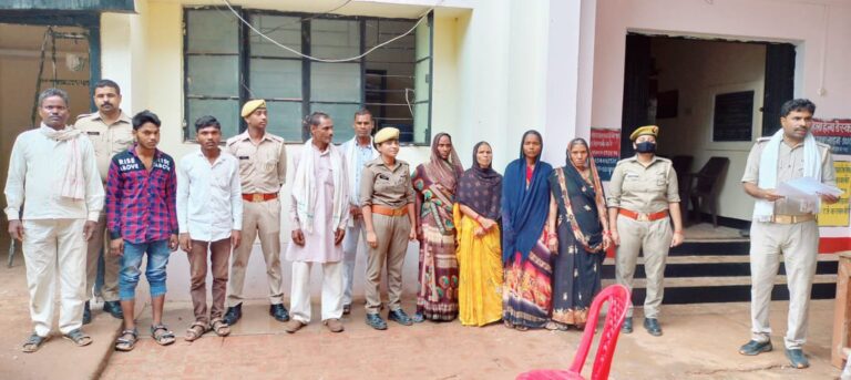 शांति भंग करने के खिलाफ नौ लोगों का चालान।