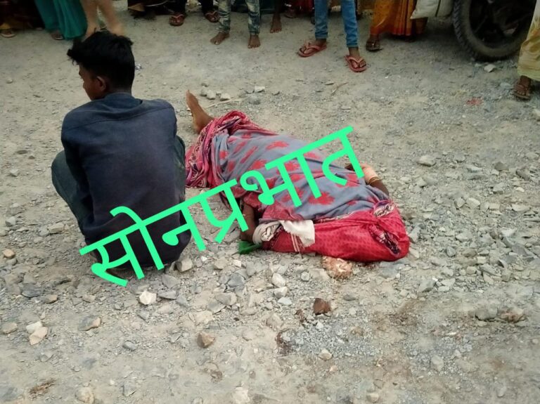 बस के चपेट में आने से वृद्ध महिला की हुई मौत।