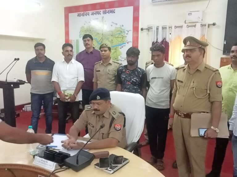 सोनभद्र – क्राइम ब्रांच और करमा पुलिस ने 124 पेटी अवैध शराब के साथ कंटेनर किया जब्त, दो गिरफ्तार।