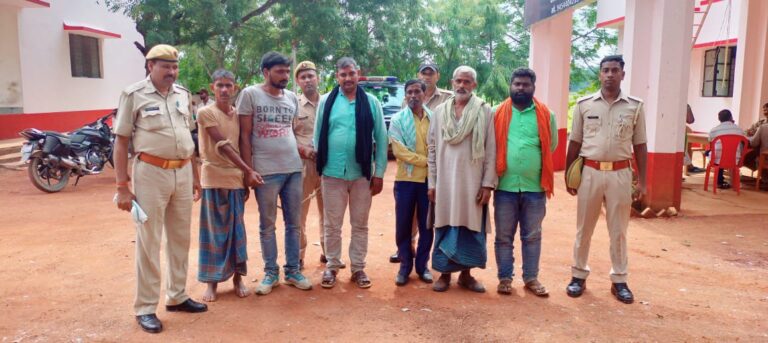 शांति भंग में नौ लोगों का चालान।