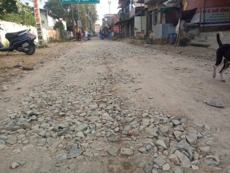 दुद्धी – छठ महापर्व पर कार्यदायी संस्था द्वारा सड़क निर्माण नहीं किए जाने को लेकर आक्रोश।