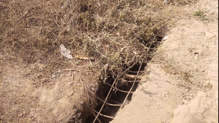 डाला नगर पंचायत में 7 माह पूर्व बना नाली चढ़ा भ्रष्टाचार की भेंट।