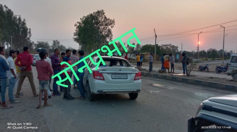 टैंकर और कार में टक्कर, सुरक्षित।