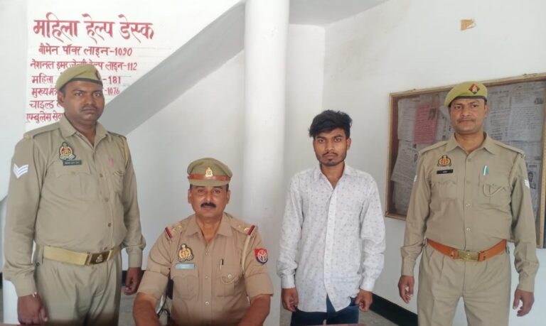थाना चोपन पुलिस द्वारा 01 नफर अभियुक्त को किया गया गिरफ्तार, कब्जे से चोरी की 01 अदद मोटरसाइकिल बरामद