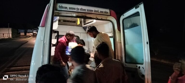 गाय को बचाने के चक्कर में बाइक सवार हुआ घायल